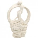 Solstice White Blissful Halo Statue White