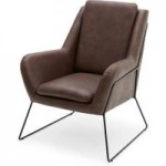 Ferne Metal Framed Chair – Brown Brown