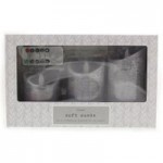Hygge Set of 3 Soft Suede LED Candles Grey