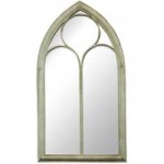 Gothic Style Chapel Glass Window Mirror Brown