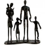 Mocha Family 5 Outing Iron Figurine Brown