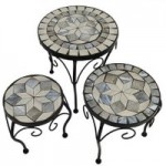 Verde Low Set of 3 Plant Stands Black