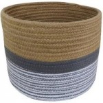 Small Monochrome Rope Basket Natural