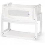 SnuzPod 3 White Bedside Crib with Mattress White