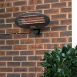 Kingfisher Wall Mounted Electric Patio Heater Black