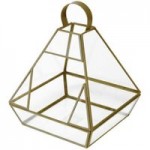 Ivyline Geometric Gold Terrarium Gold