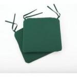 Pack of Two Forest Green Chair Pads Green