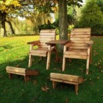 Charles Taylor Wooden Deluxe Lounger Set Natural