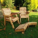 Charles Taylor Angled Wooden Deluxe Lounger Set Natural