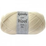 Wendy with Wool 400g Ecru Aran Yarn Cream