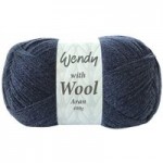 Wendy with Wool 400g Midnight Aran Yarn Navy