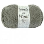 Wendy with Wool 400g Slate Aran Yarn Grey