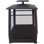 Fallen Fruits Pagoda Square Cast Iron Terrace Heater Black