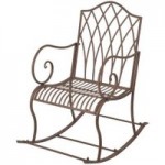 Fallen Fruits Old Rectory Metal Rocking Chair Brown