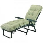 Deluxe Cotswold Stripe Sunbed Green