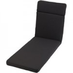 Glendale Sun Lounger Charcoal Cushion Seat Pad Black