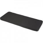 Glendale 2 Seater Bench Cushion Seat Pad in Charcoal Black