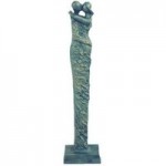 Solstice Sculptures Gold Verdigris Contemporary Twist Sculpture Gold