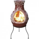 Gardeco 4 Elements Small Clay Chiminea Red