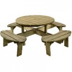 Aberdeen Round Picnic Table Natural