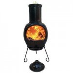 Gardeco Asteria Extra Large Black AFC Chiminea Black