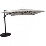 Deluxe Cantilever 3m x 3m Square Grey Parasol Grey