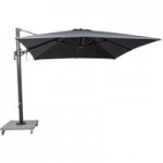 Palermo 3m Grey Cantilever Parasol with LED Strip Lights Grey