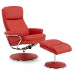 Halden Swivel Recliner Chair Red