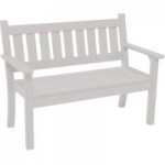 Stay A While White 3 Seater Bench White