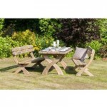 Harriet Table and Bench Set Natural