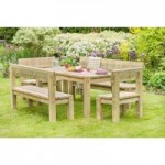Philippa Table Bench and Chair Set Natural