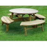 Rose Eight Seater Picnic Table Natural