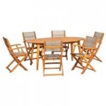 Royal Craft Chelsea Wooden 6 Seat Dining Set Natural