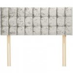 Dunelm Velvet Cobbled Headboard Ice White