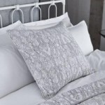 Bianca Cotton Soft Printed Paisley Grey Pillow Sham Grey