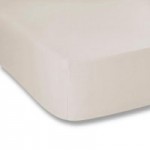 Bianca Cotton Plain Dye 200 Thread Count Neutral Fitted Sheet Natural