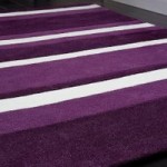 Boston Stripe Rug Purple