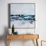 Gallery Direct Pacific Ocean Waves Framed Wall Art Blue