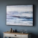 Summer Haze Framed Wall Art Blue