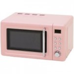 Retro 20L 800W Pink Digital Microwave Pink