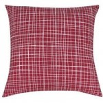 Essentials Red Check Cushion Red