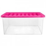 45L Plastic Storage Box Pink