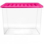 80L Plastic Storage Box Pink