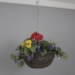 Artificial Floral Hanging Basket Multi coloured