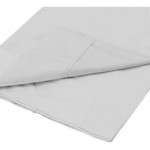 Dorma 300 Thread Count 100% Cotton Percale Plain Silver Flat Sheet Silver
