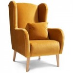 Shelby Plush Chair Yellow