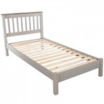 Corona Grey Slatted Low End Bed Frame Grey