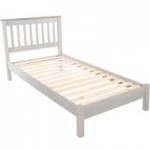 Corona White Slatted Low End Bed Frame White