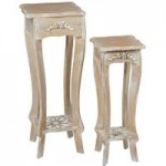 Provence White Set of 2 Plant Stands White