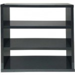 Puro High Gloss Wooden Charcoal Bookcase Charcoal